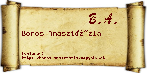 Boros Anasztázia névjegykártya