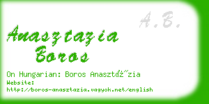 anasztazia boros business card